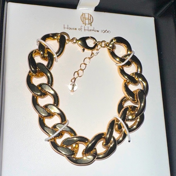 House of Harlow 1960 Jewelry - HOUSE of HARLOW 1960 gold tone
CHUNKY bracelet O/S 7" + ex NIB
